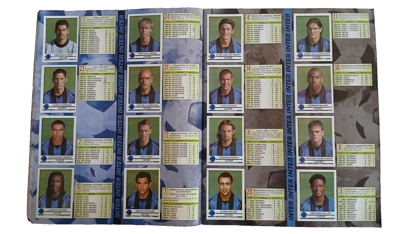 ALBUM CALCIATORI PANINI 2001-02