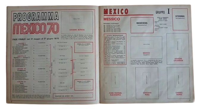 ALBUM CALCIATORI PANINI WORLD CUP MEXICO 70 VUOTO/EMPTY