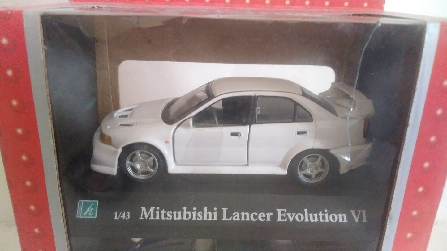 MITSUBISHI LANCER EVOLUTION VI + PORSCHE 911 GT2 CARARAMA SCALA 1/43