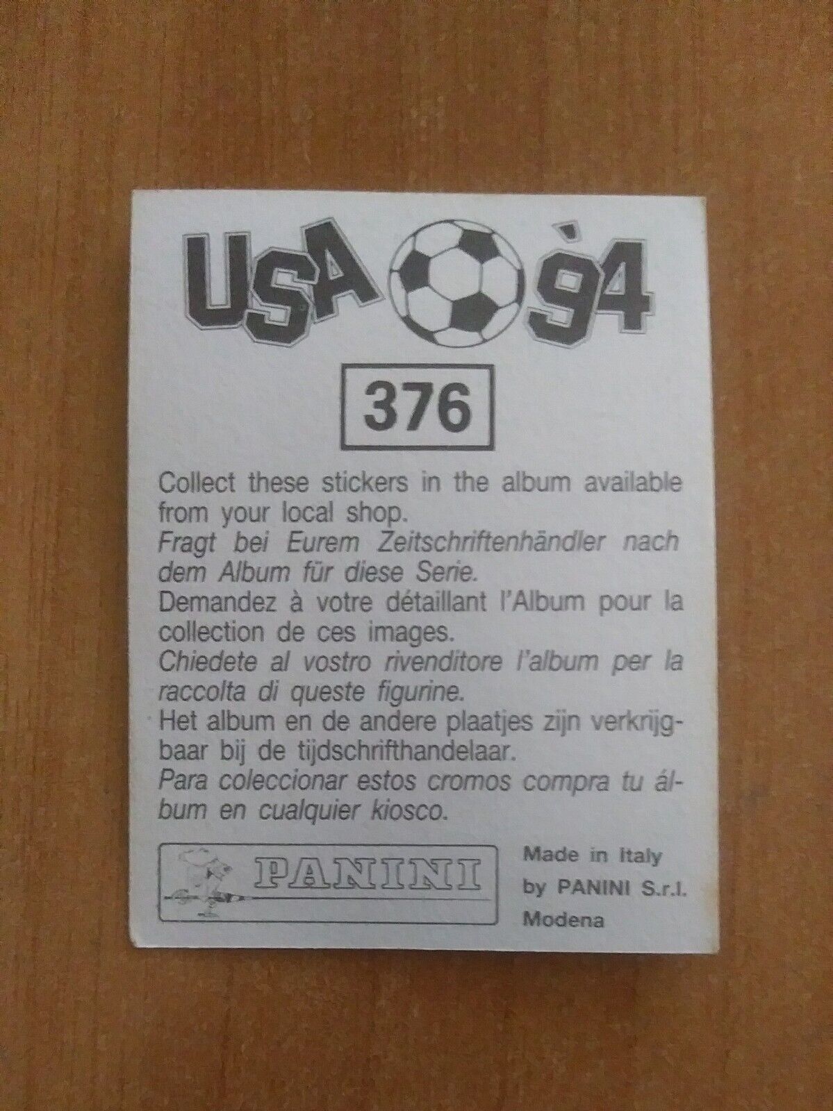 FIGURINE CALCIATORI PANINI USA 94 (N. 266-440) SCEGLI DAL MENU A TENDINA