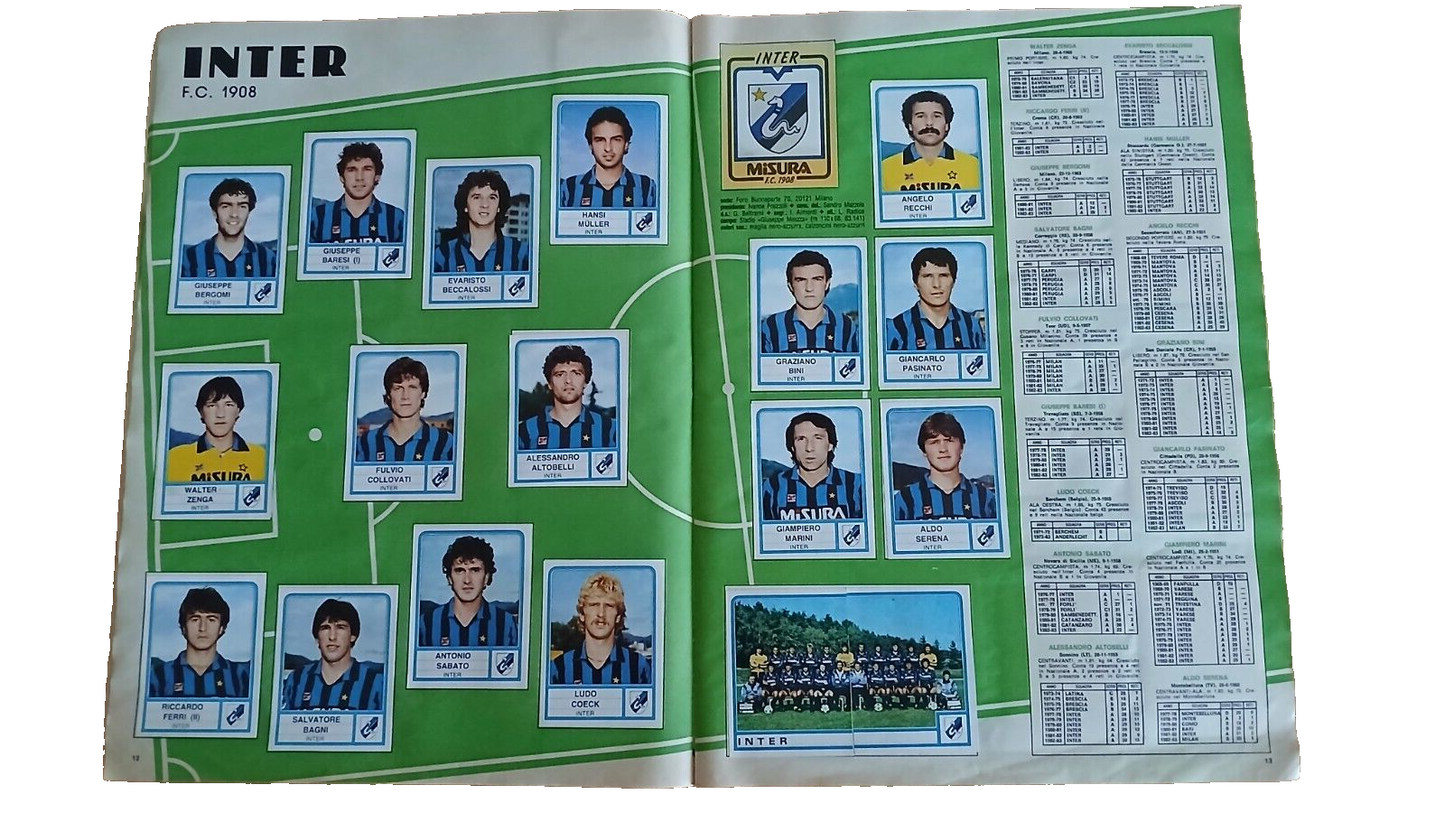 ALBUM CALCIATORI PANINI 1983-84