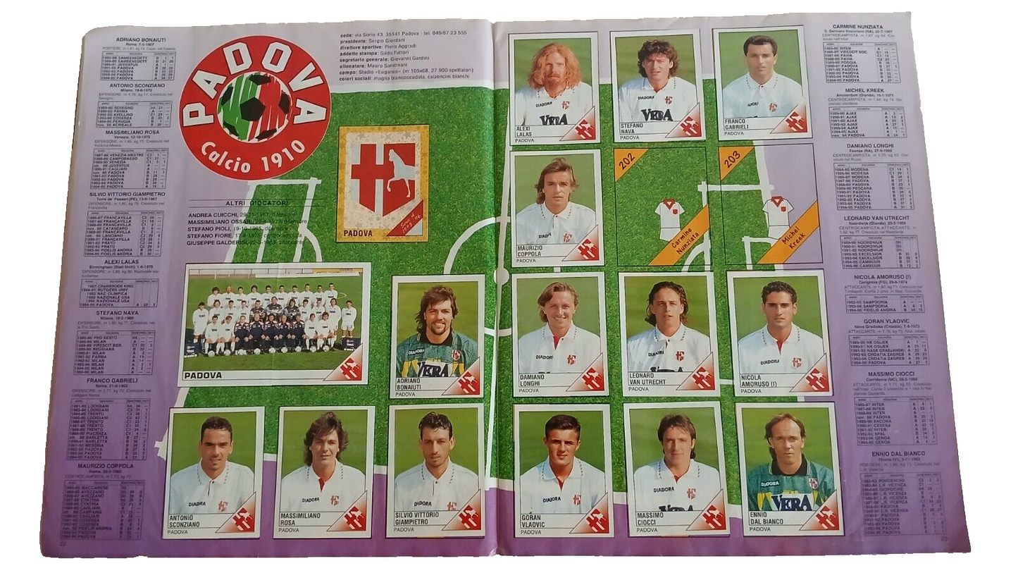 ALBUM CALCIATORI PANINI 1995-96