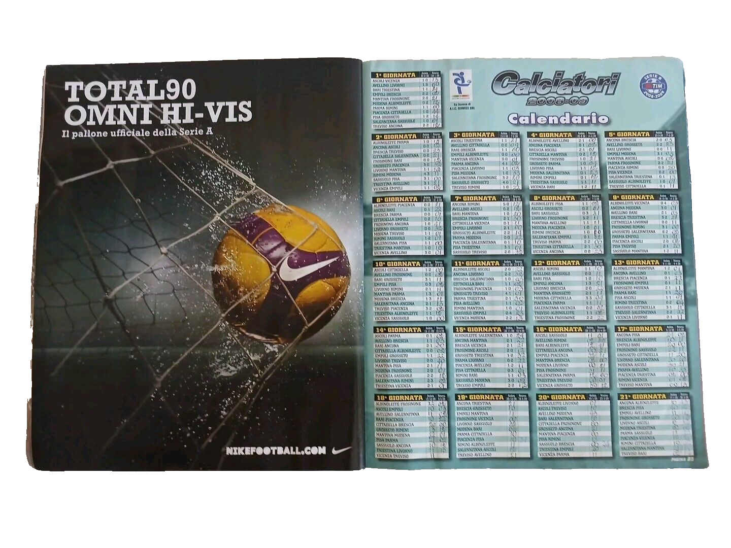 ALBUM CALCIATORI PANINI 2008-09