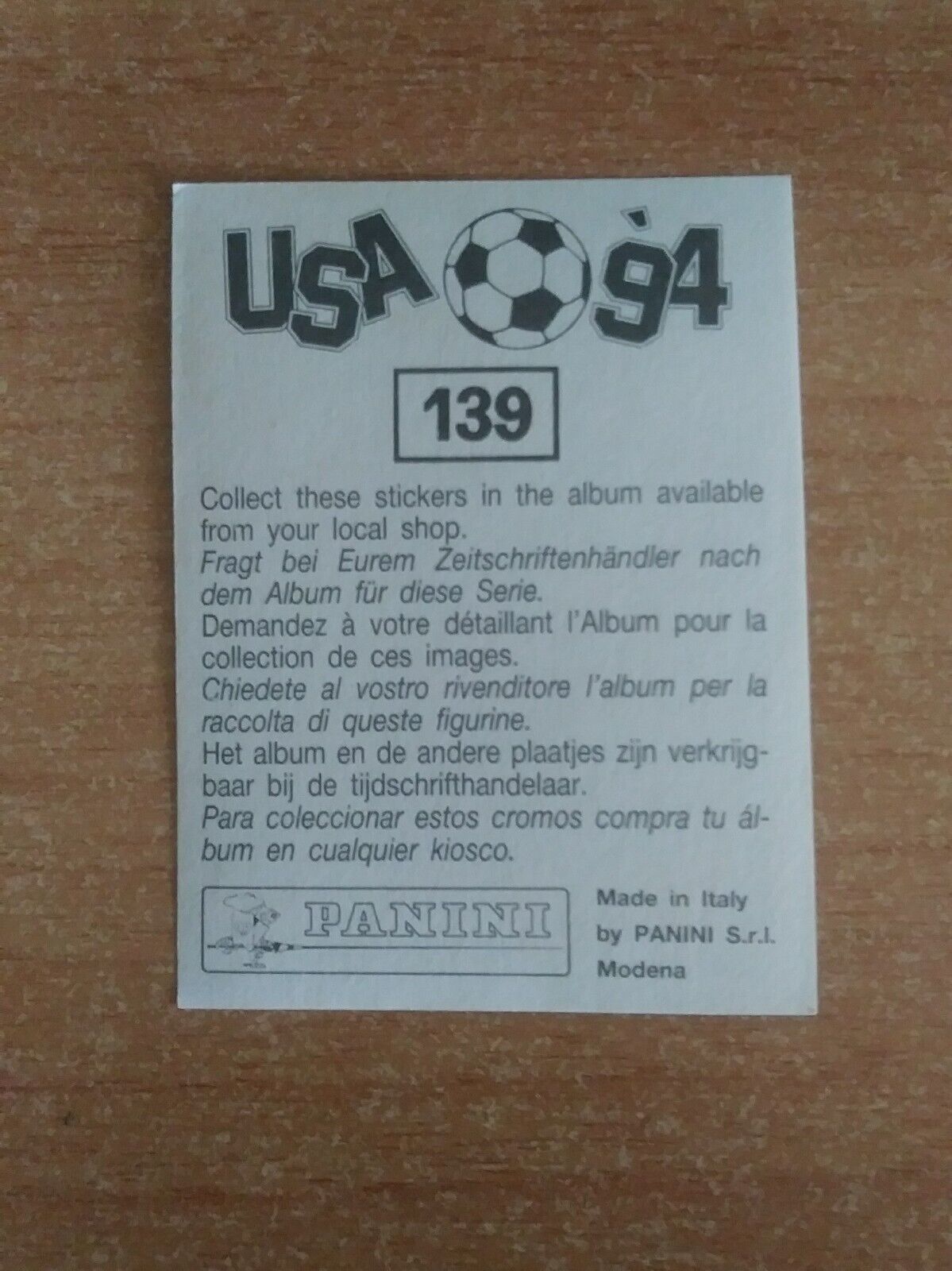 FIGURINE CALCIATORI PANINI USA 94 (N. 1-259) SCEGLI DAL MENU A TENDINA