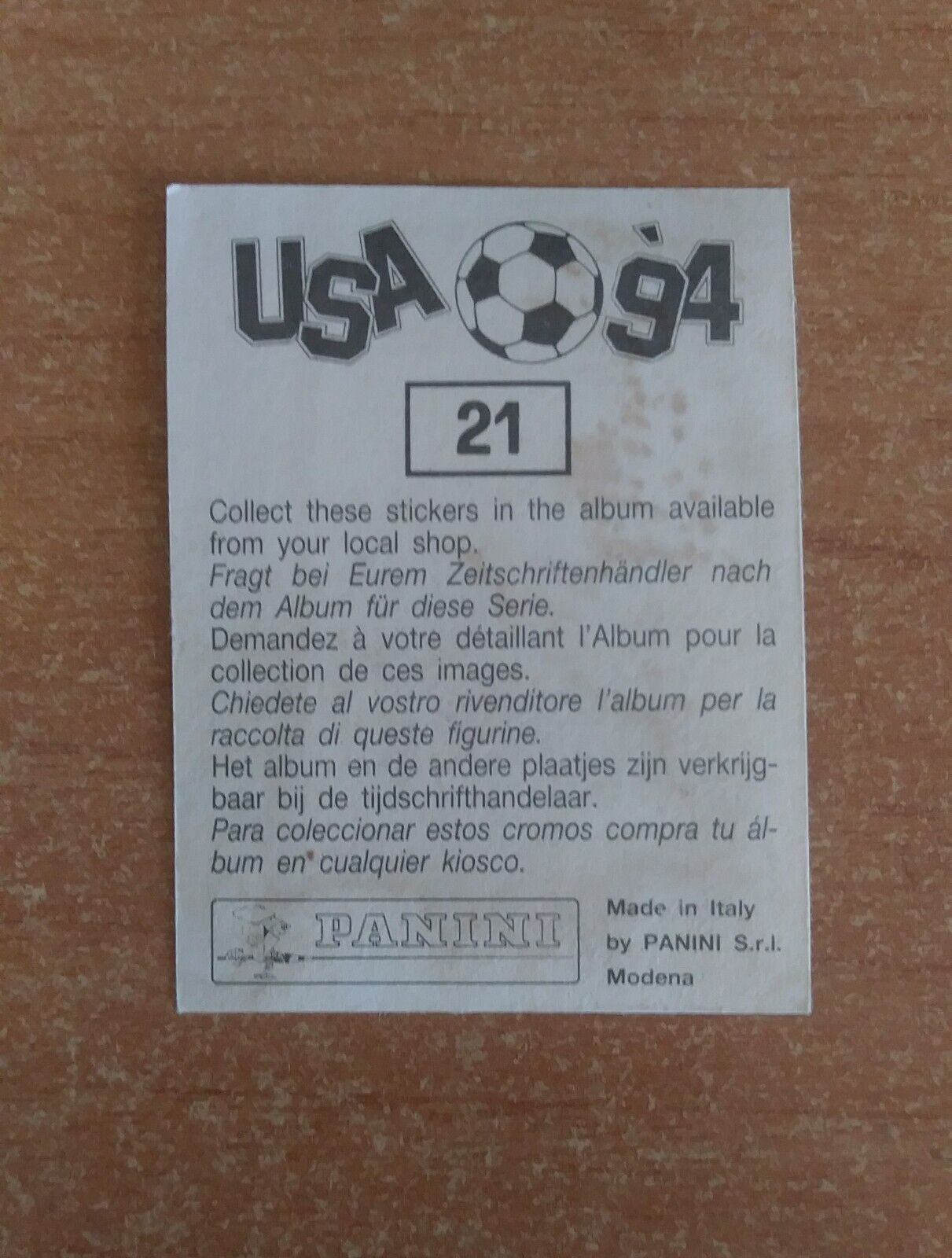 FIGURINE CALCIATORI PANINI USA 94 (N. 1-259) SCEGLI DAL MENU A TENDINA