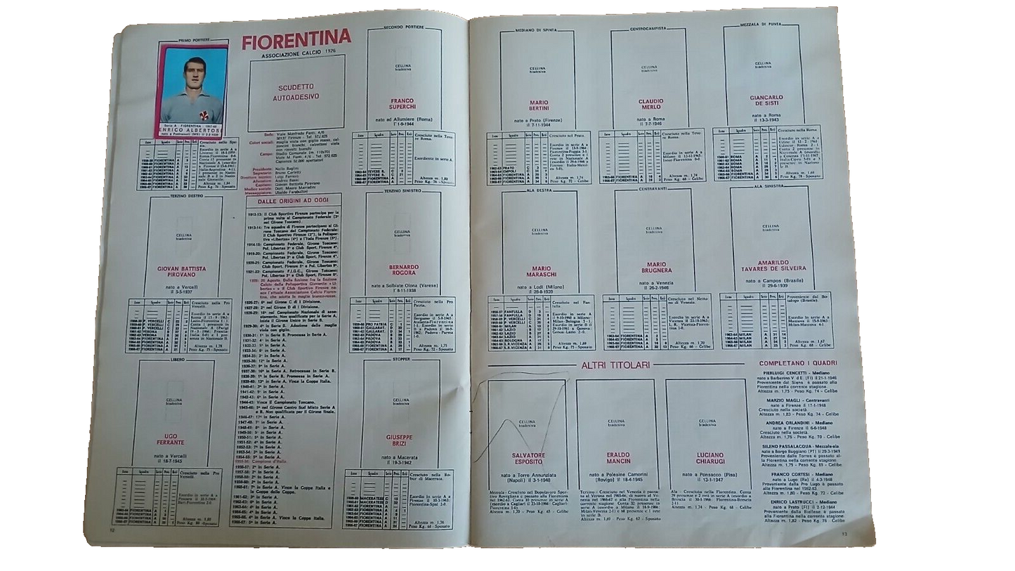 ALBUM CALCIATORI PANINI 1967-68