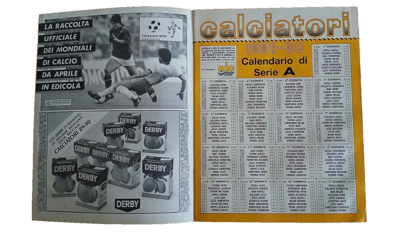 ALBUM CALCIATORI PANINI 1989-90 VUOTO/EMPTY