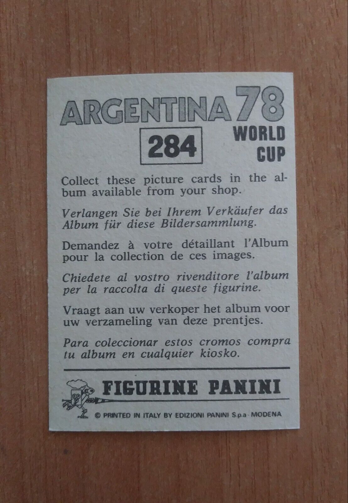 FIGURINE CALCIATORI PANINI ARGENTINA 78 (N. 205-400) SCEGLI DAL MENU A TENDINA