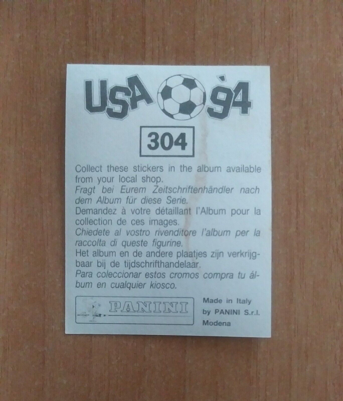 FIGURINE CALCIATORI PANINI USA 94 (N. 266-440) SCEGLI DAL MENU A TENDINA