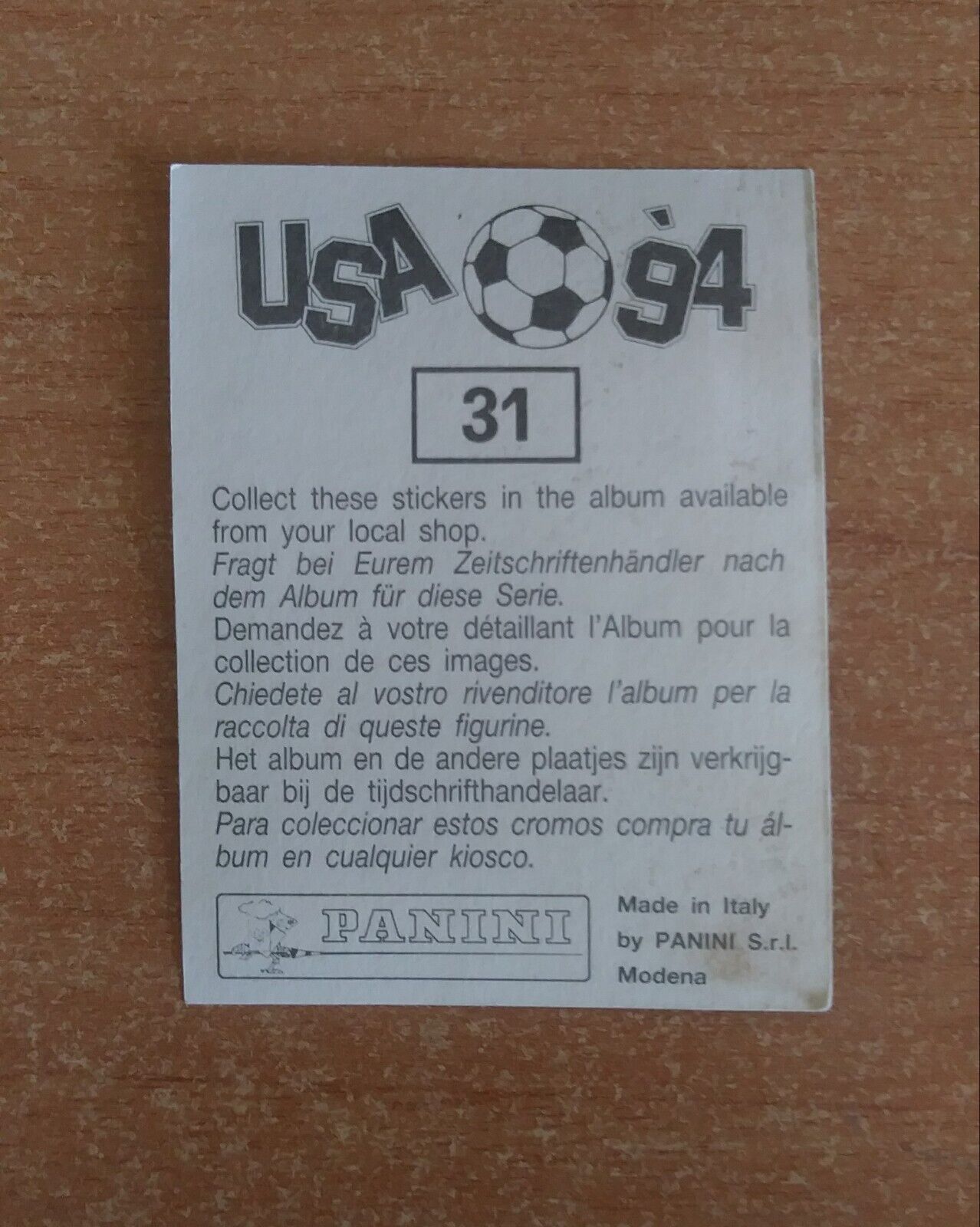 FIGURINE CALCIATORI PANINI USA 94 (N. 1-259) SCEGLI DAL MENU A TENDINA