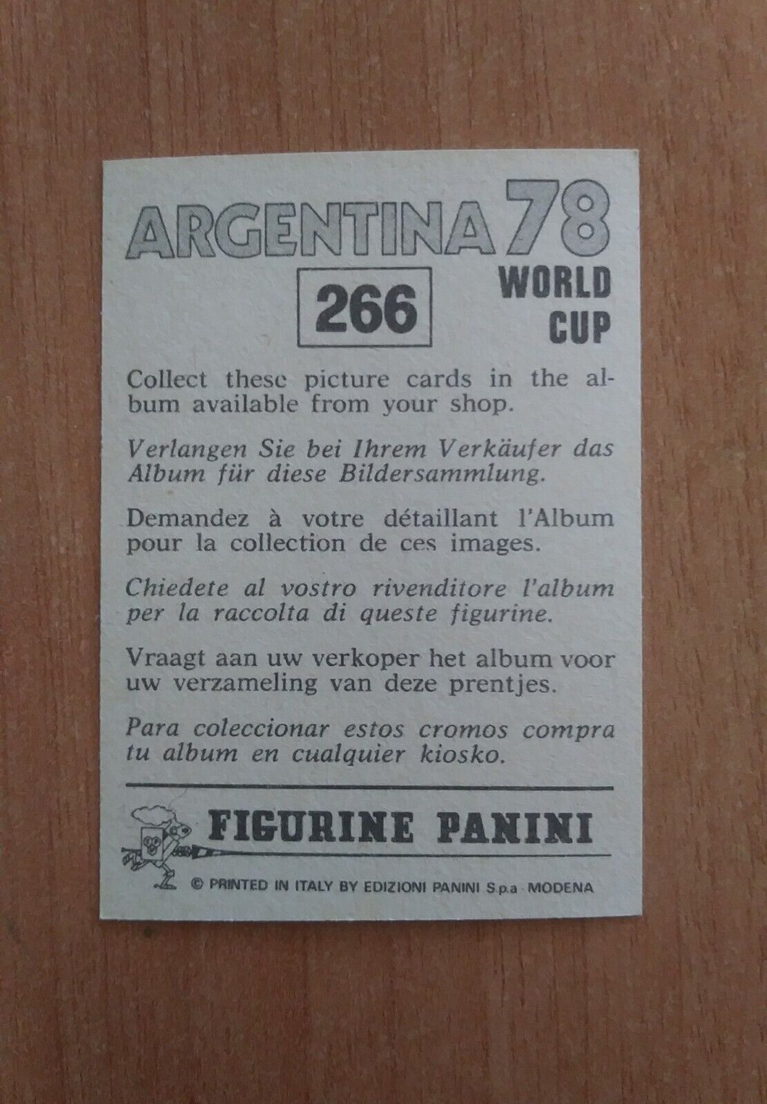 FIGURINE CALCIATORI PANINI ARGENTINA 78 (N. 205-400) SCEGLI DAL MENU A TENDINA