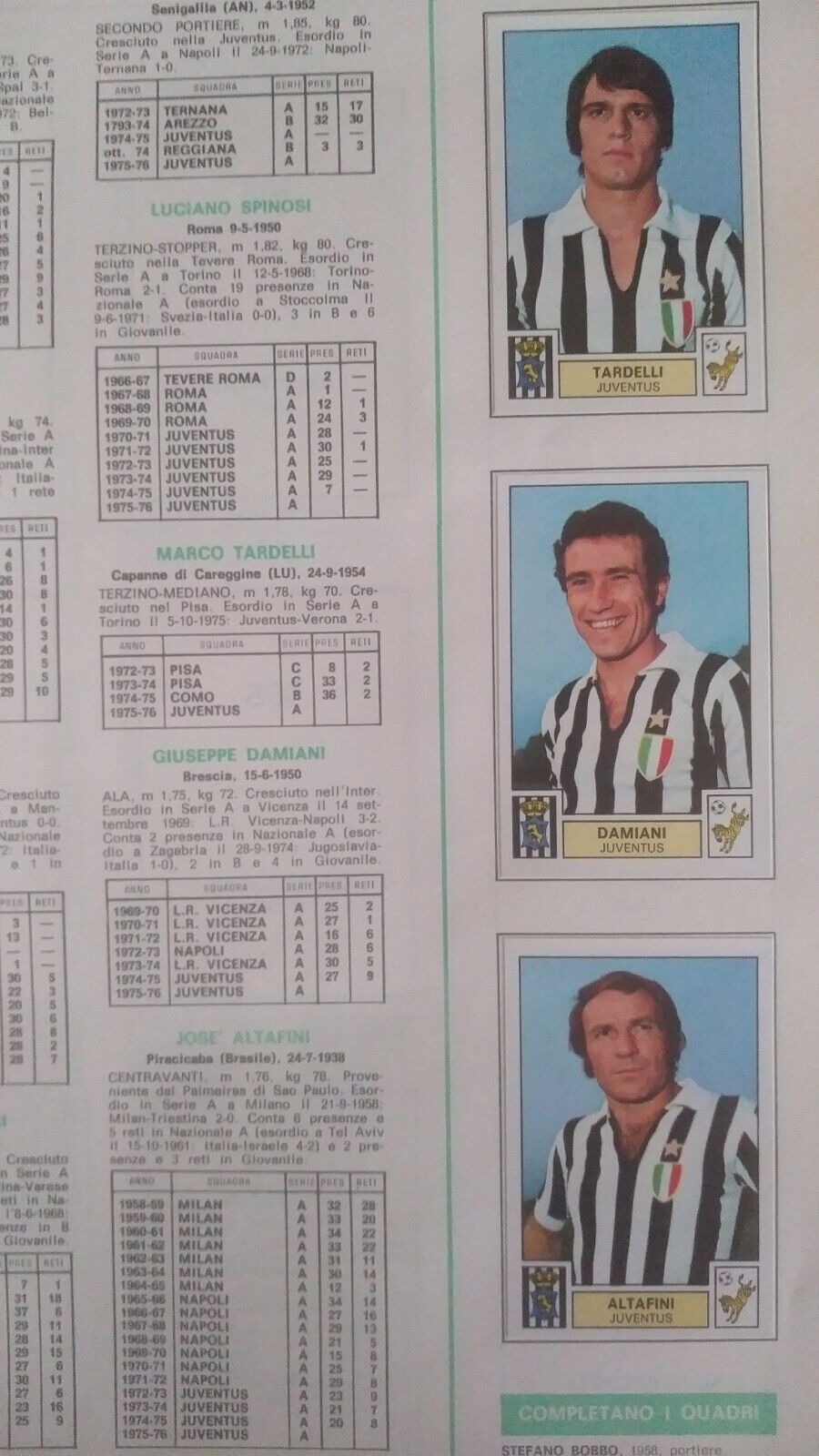 ALBUM CALCIATORI PANINI 1975-76