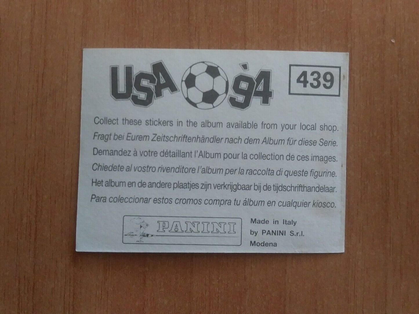 FIGURINE CALCIATORI PANINI USA 94 (N. 266-440) SCEGLI DAL MENU A TENDINA