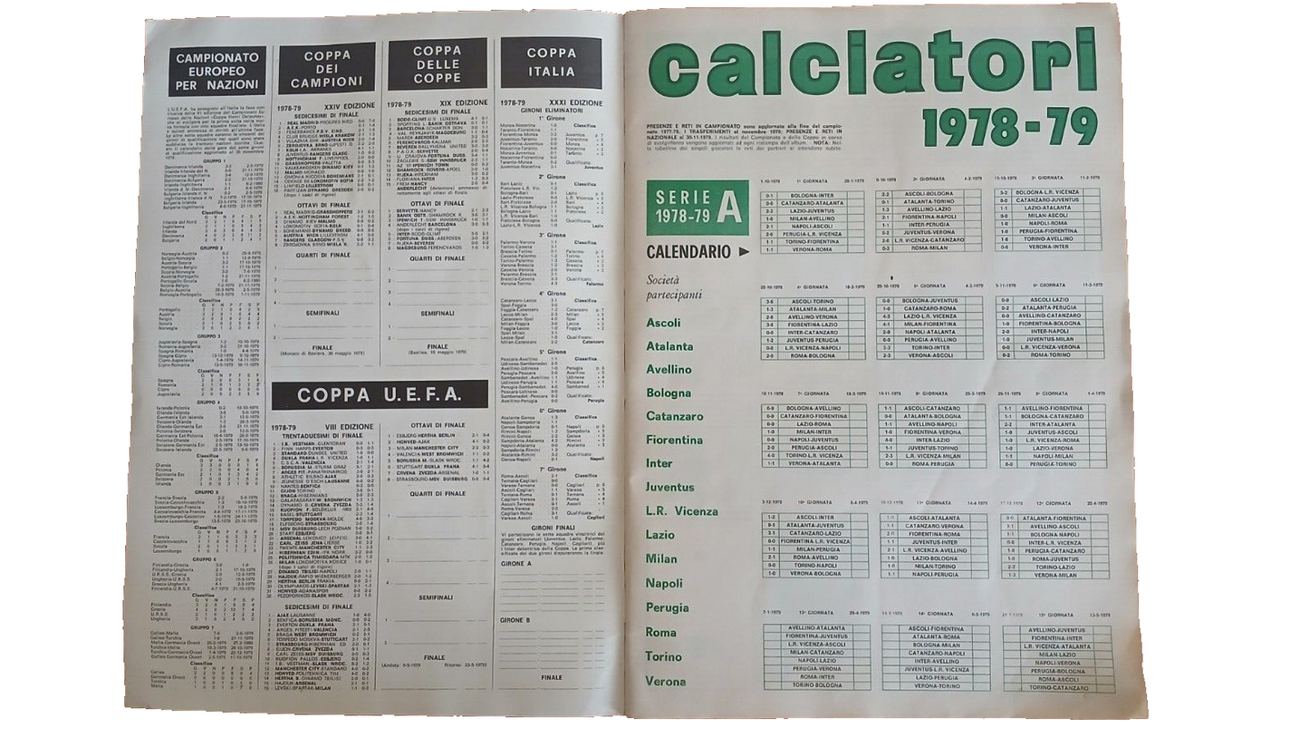 ALBUM CALCIATORI PANINI 1978-79