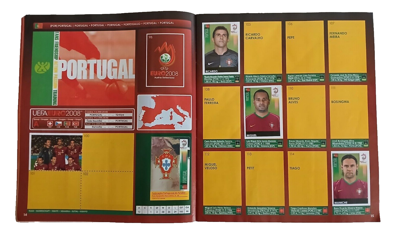 ALBUM CALCIATORI PANINI EURO 2008