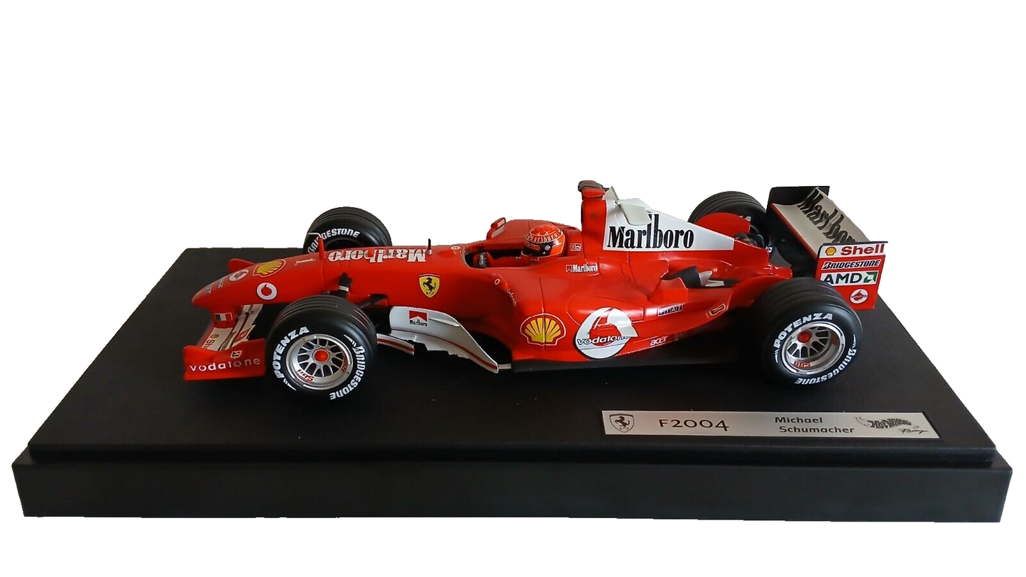 FERRARI F1 2004 "MICHAEL SCHUMACHER" HOTWHEELS SCALA 1/18