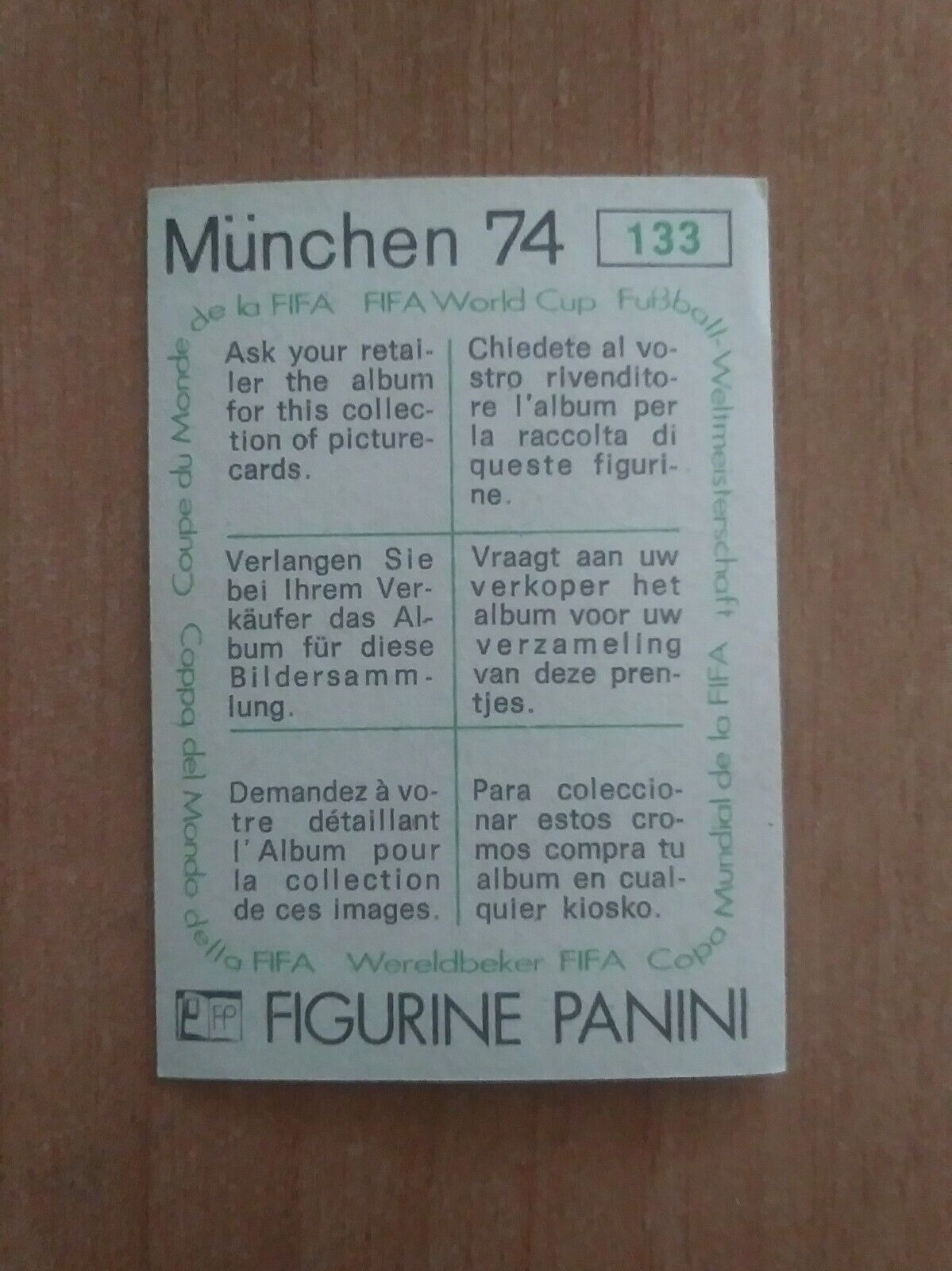 FIGURINE CALCIATORI PANINI MUNCHEN 74 (N. 1-269) SCEGLI DAL MENU A TENDINA