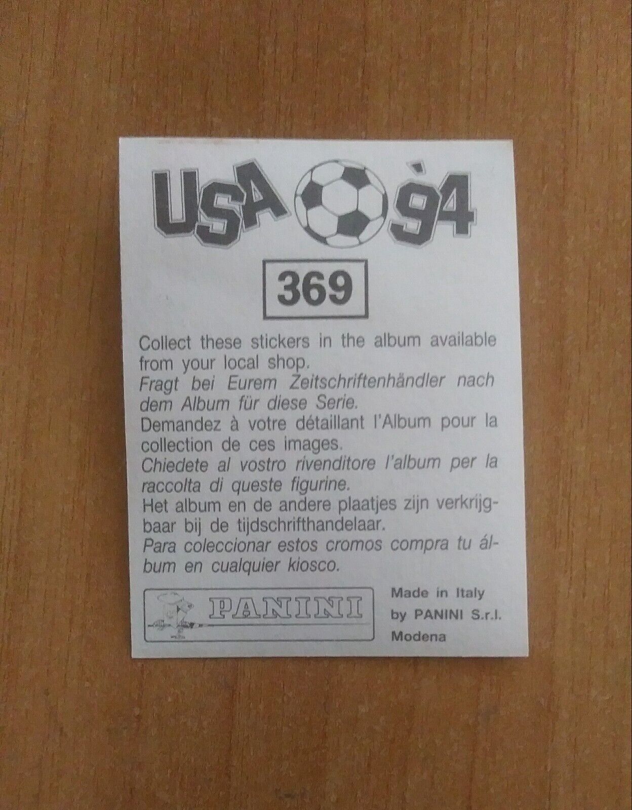 FIGURINE CALCIATORI PANINI USA 94 (N. 266-440) SCEGLI DAL MENU A TENDINA