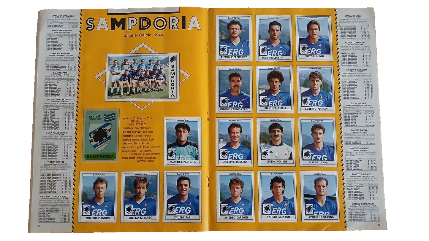 ALBUM CALCIATORI PANINI 1989-90