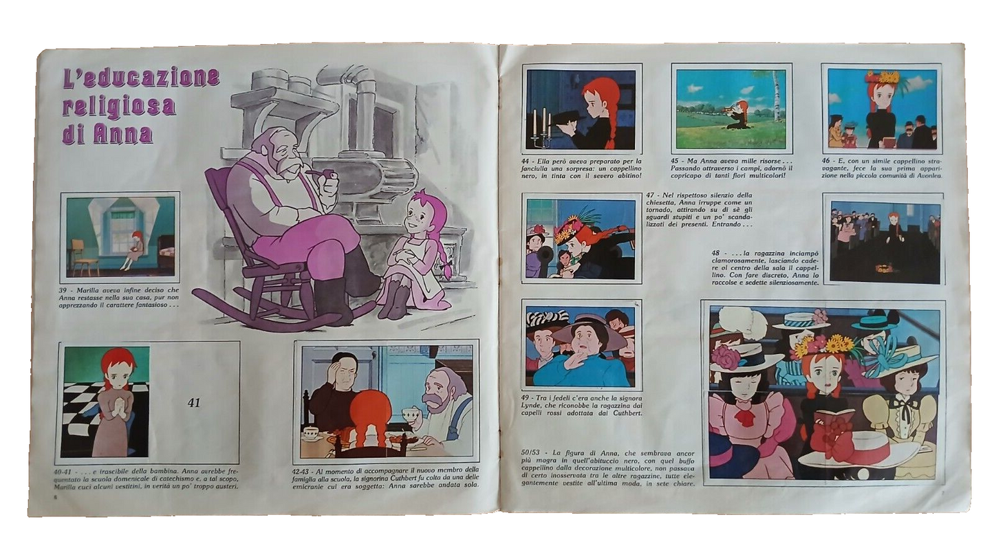ALBUM PANINI ANNA DAI CAPELLI ROSSI 1980
