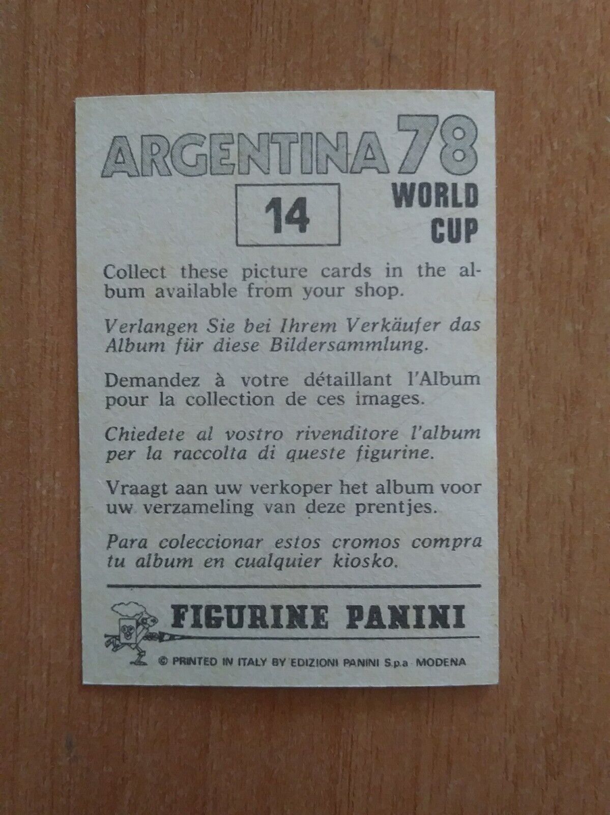 FIGURINE CALCIATORI PANINI ARGENTINA 78 (N. 1-204) SCEGLI DAL MENU A TENDINA