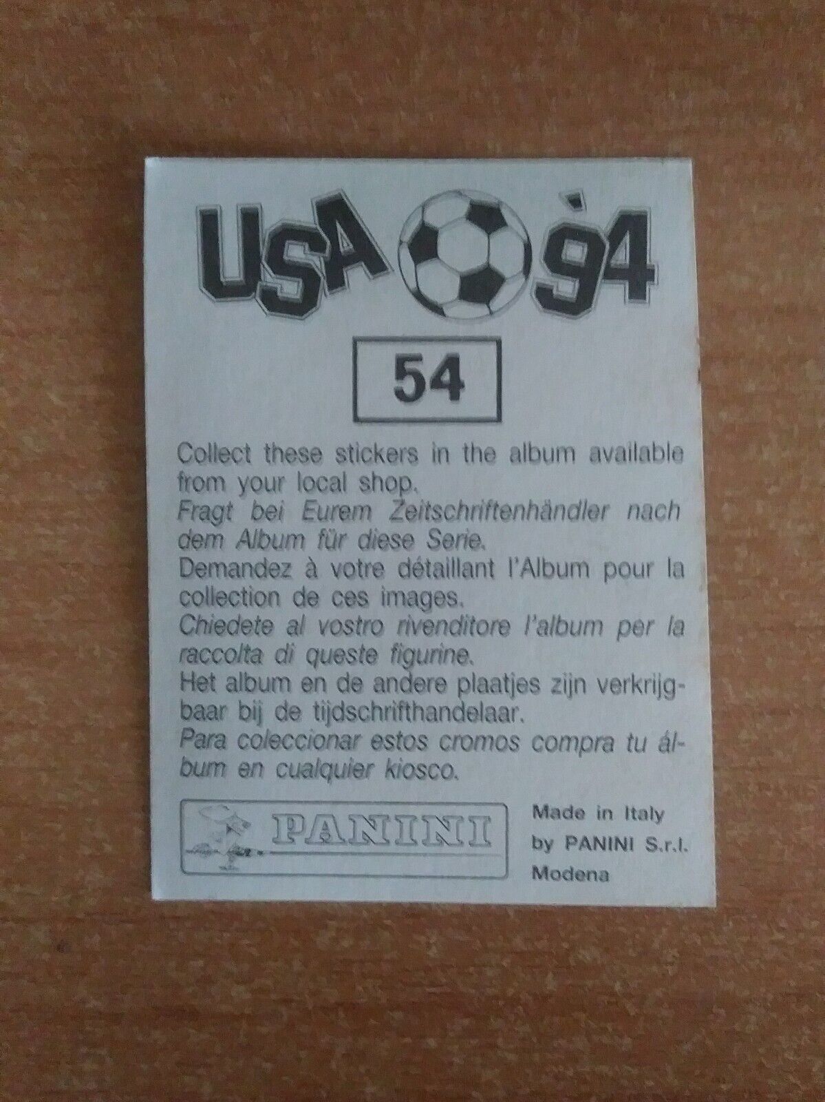 FIGURINE CALCIATORI PANINI USA 94 (N. 1-259) SCEGLI DAL MENU A TENDINA