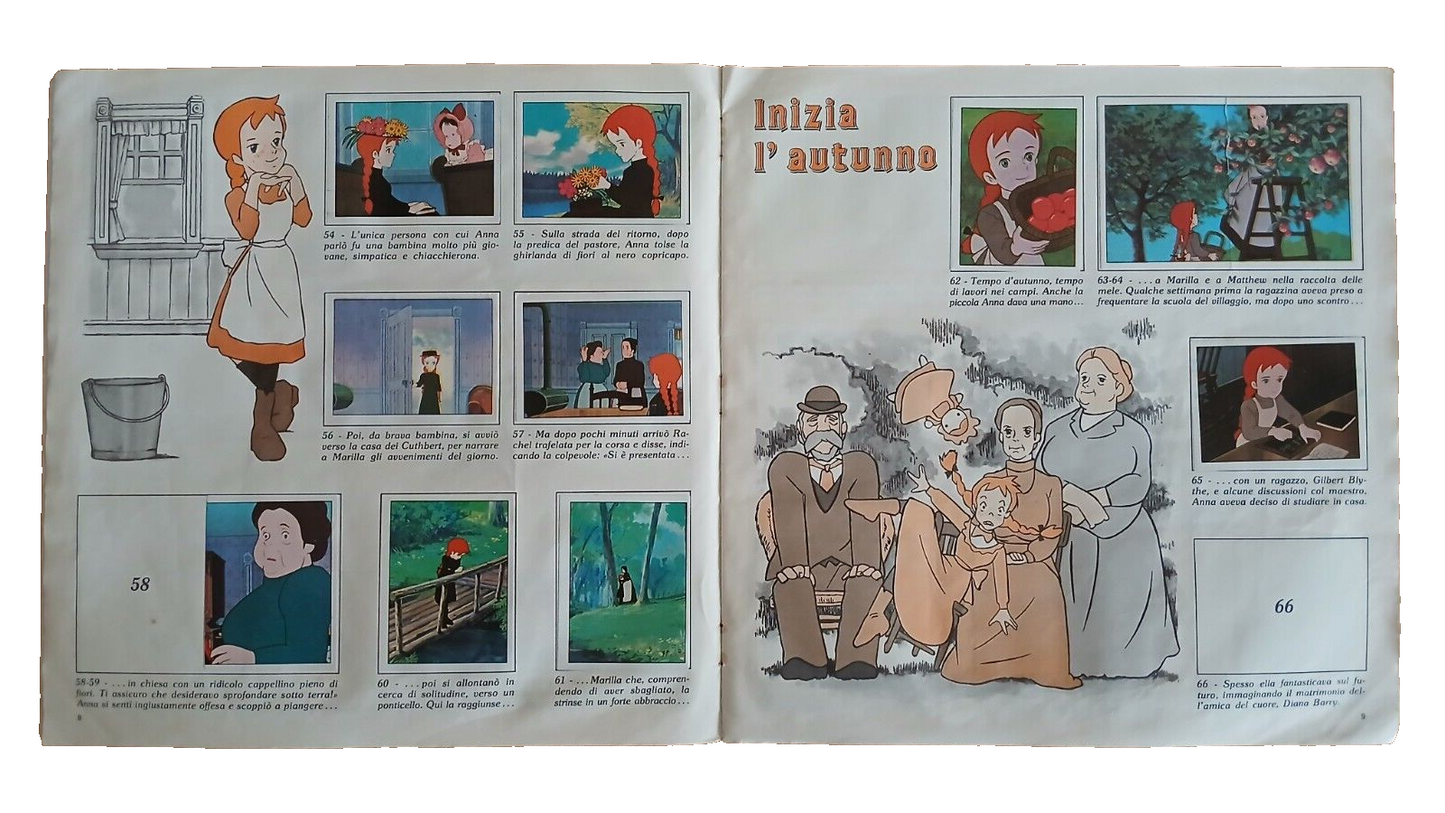 ALBUM PANINI ANNA DAI CAPELLI ROSSI 1980