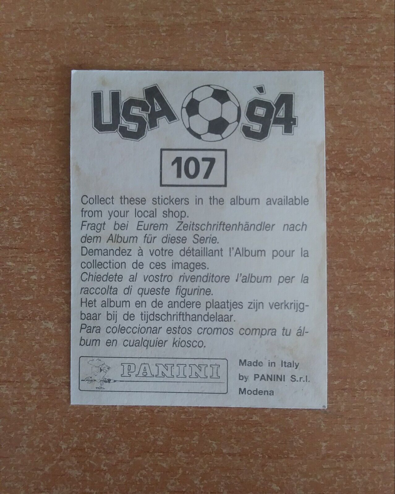 FIGURINE CALCIATORI PANINI USA 94 (N. 1-259) SCEGLI DAL MENU A TENDINA