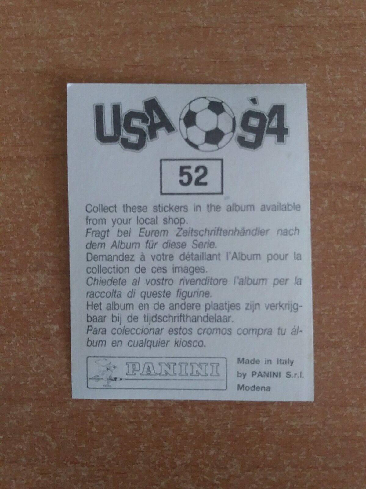 FIGURINE CALCIATORI PANINI USA 94 (N. 1-259) SCEGLI DAL MENU A TENDINA