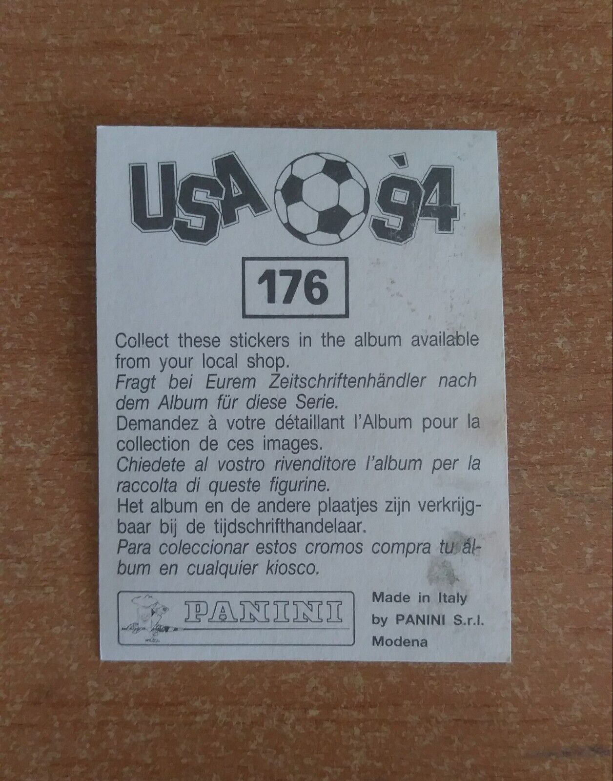 FIGURINE CALCIATORI PANINI USA 94 (N. 1-259) SCEGLI DAL MENU A TENDINA