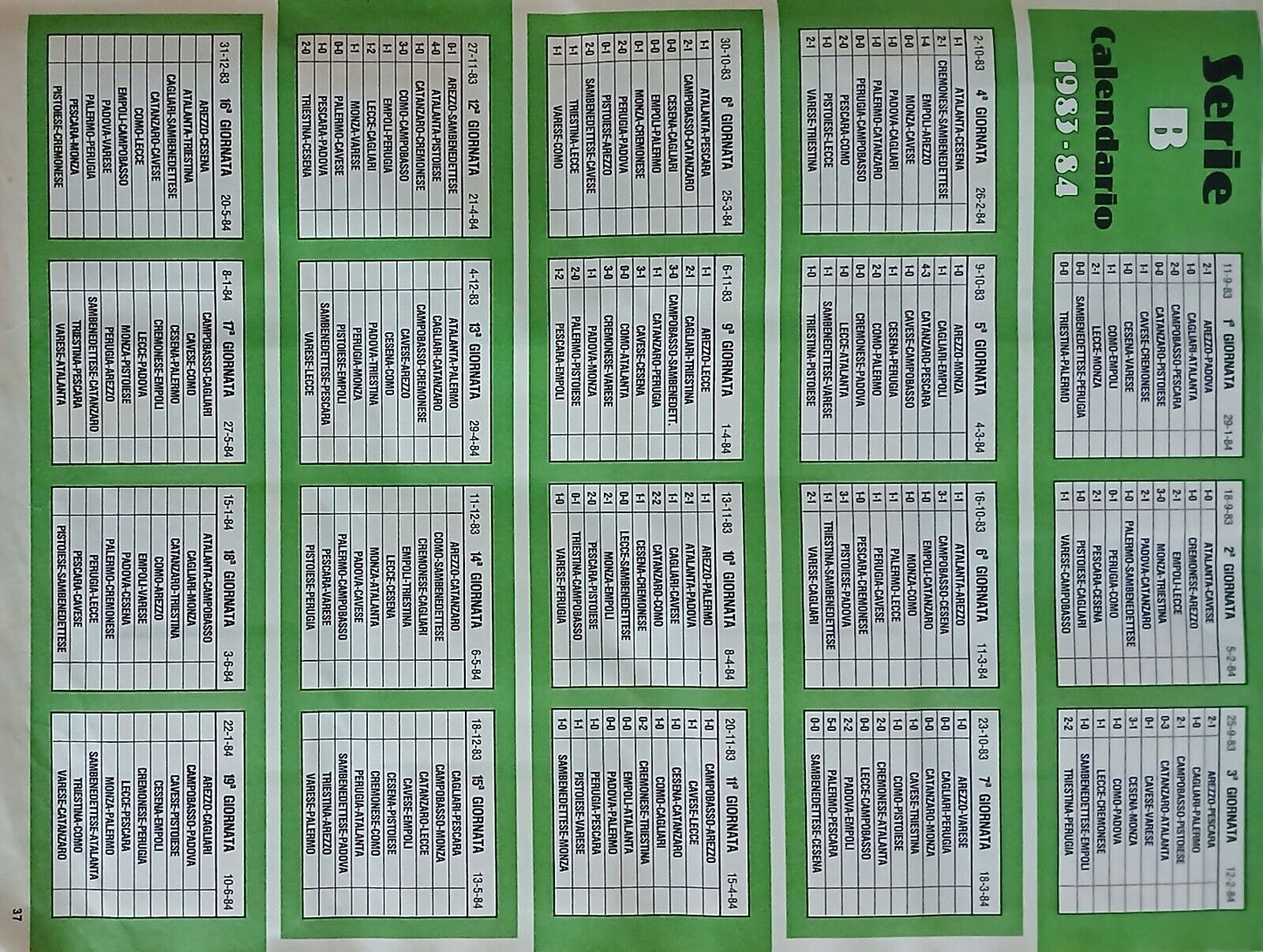 ALBUM CALCIATORI PANINI 1983-84