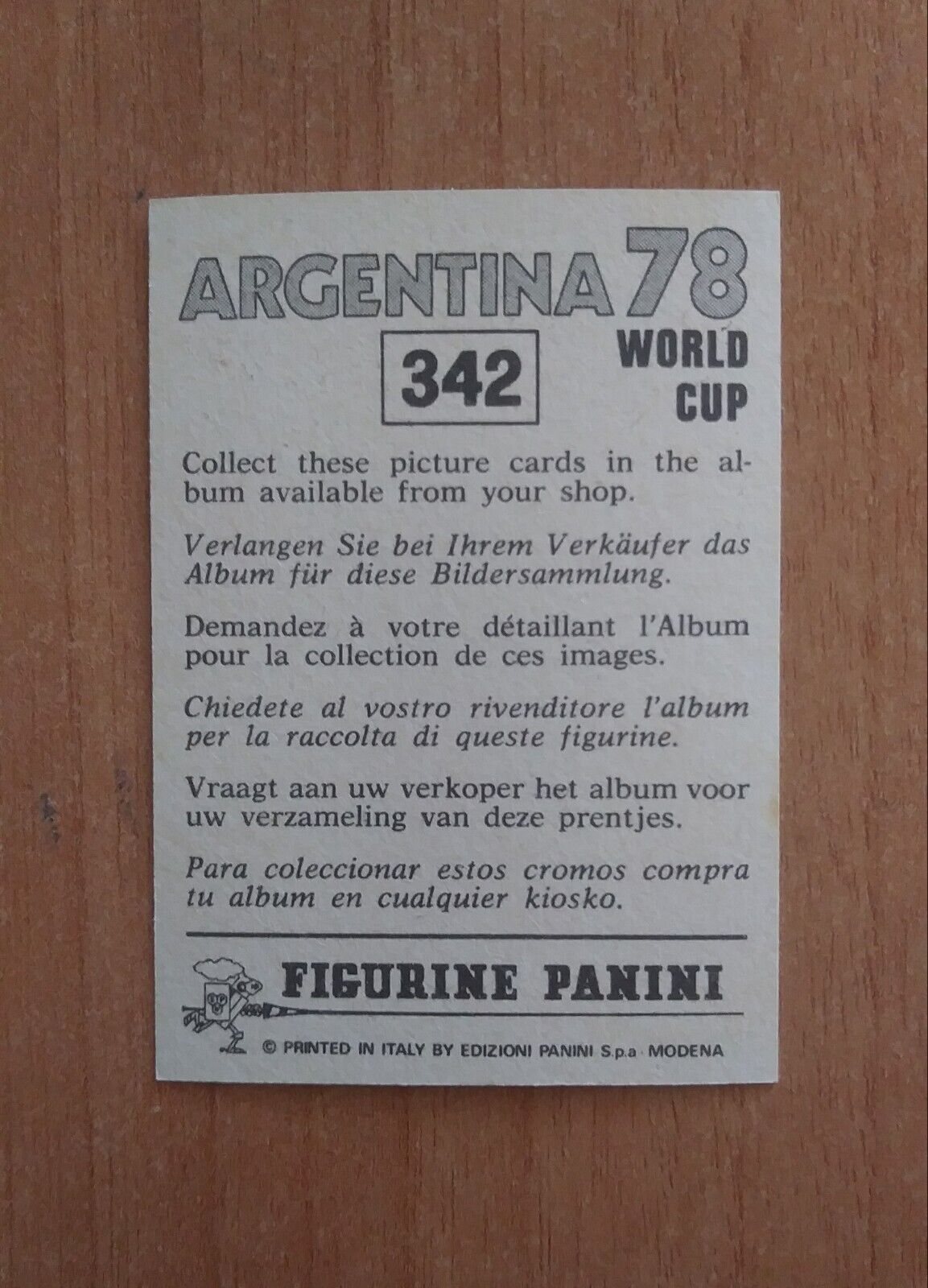 FIGURINE CALCIATORI PANINI ARGENTINA 78 (N. 205-400) SCEGLI DAL MENU A TENDINA