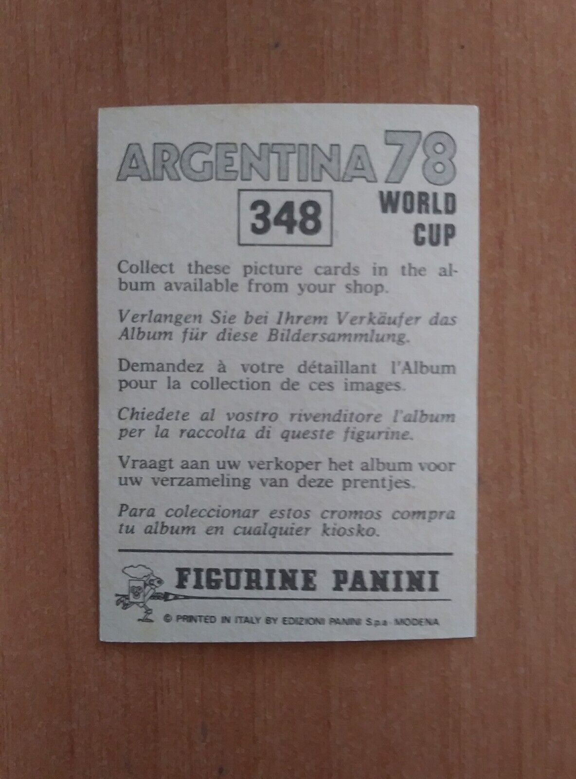 FIGURINE CALCIATORI PANINI ARGENTINA 78 (N. 205-400) SCEGLI DAL MENU A TENDINA