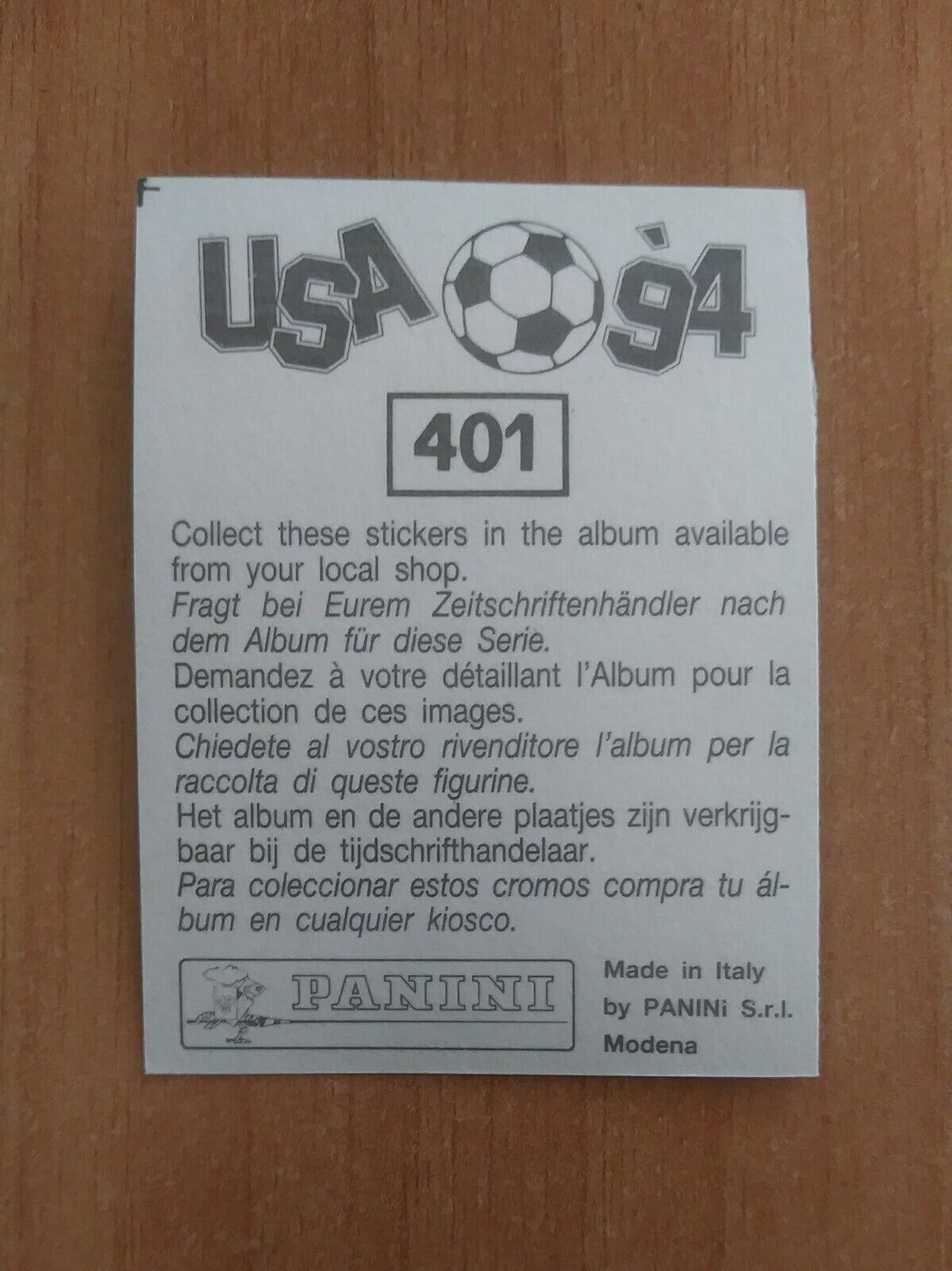 FIGURINE CALCIATORI PANINI USA 94 (N. 266-440) SCEGLI DAL MENU A TENDINA