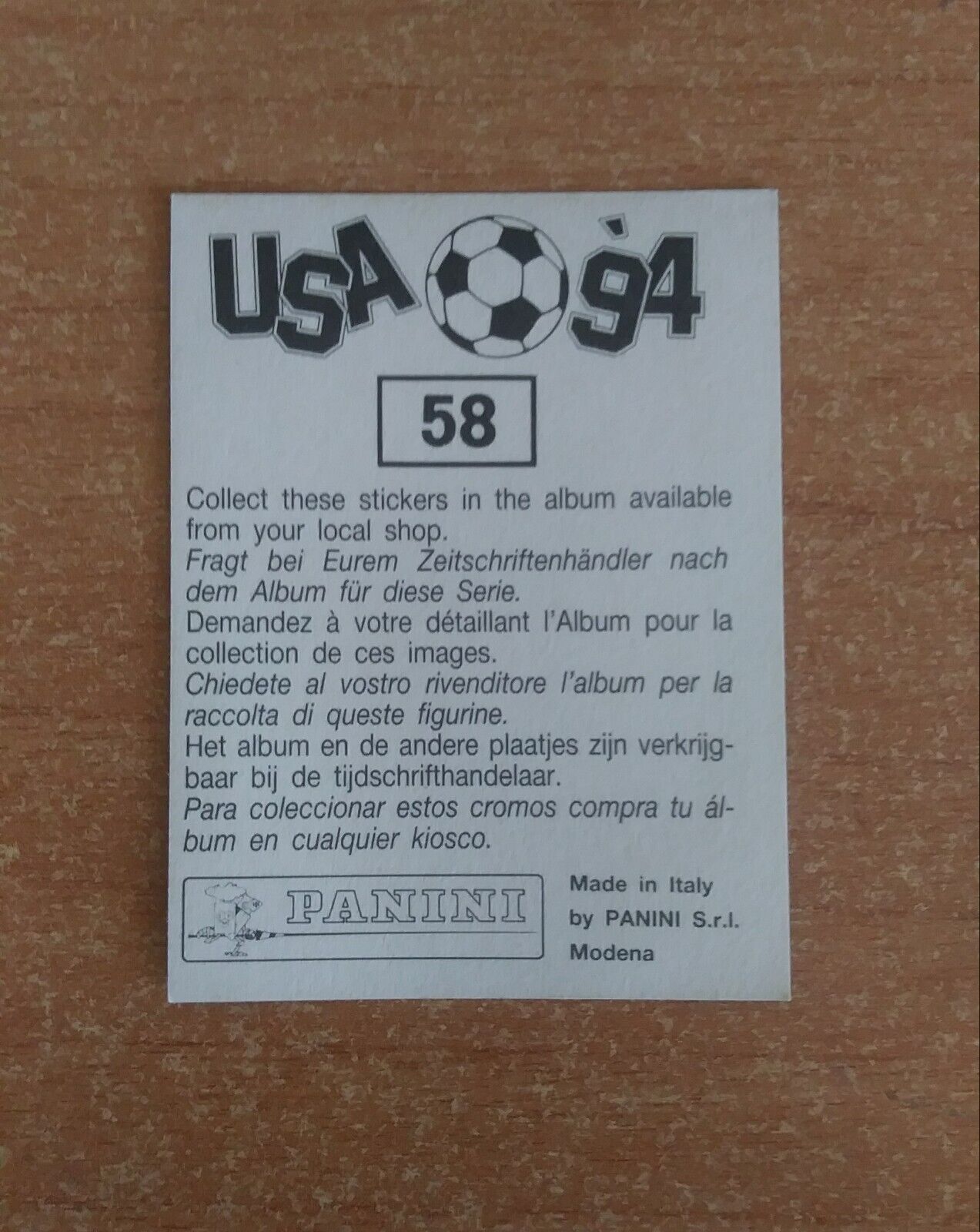 FIGURINE CALCIATORI PANINI USA 94 (N. 1-259) SCEGLI DAL MENU A TENDINA