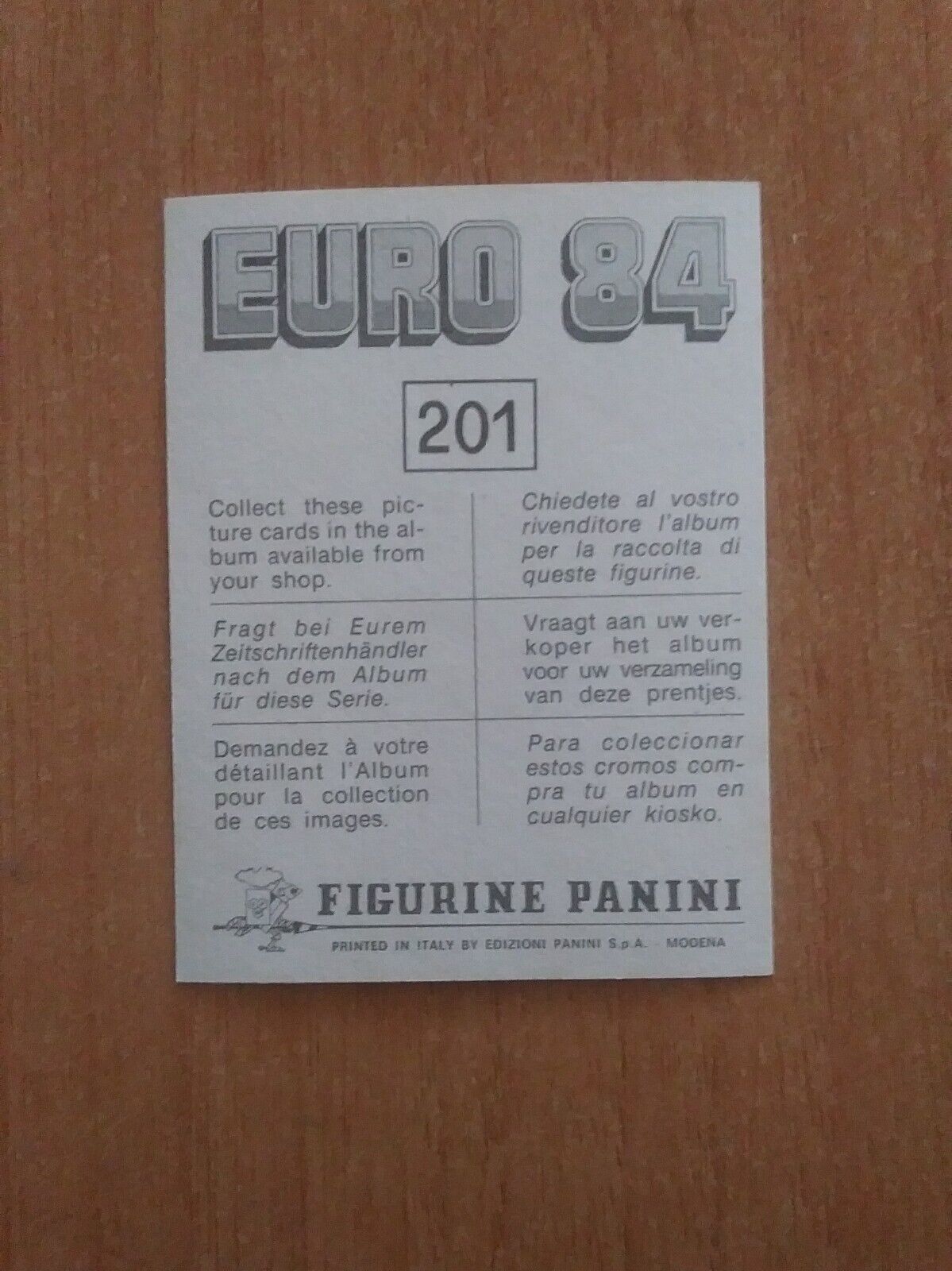 FIGURINE CALCIATORI PANINI EURO 84 (N. 126-258) SCEGLI DAL MENU A TENDINA