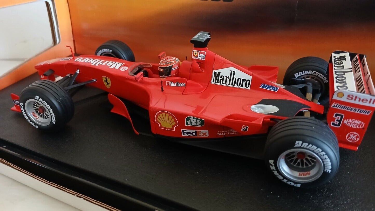 FERRARI F1 2000 "MICHAEL SCHUMACHER" HOTWHEELS SCALA 1/18