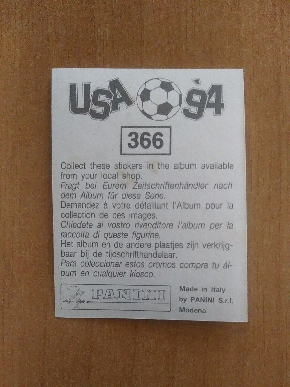 FIGURINE CALCIATORI PANINI USA 94 (N. 266-440) SCEGLI DAL MENU A TENDINA