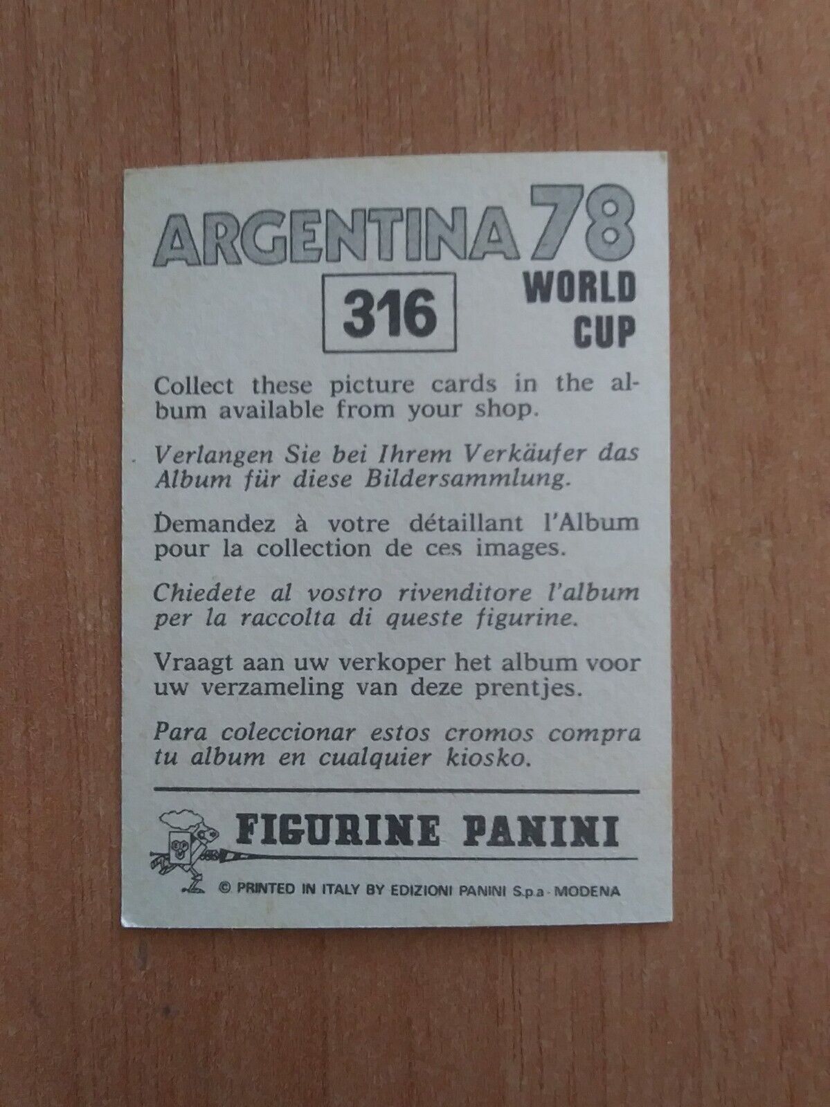 FIGURINE CALCIATORI PANINI ARGENTINA 78 (N. 205-400) SCEGLI DAL MENU A TENDINA