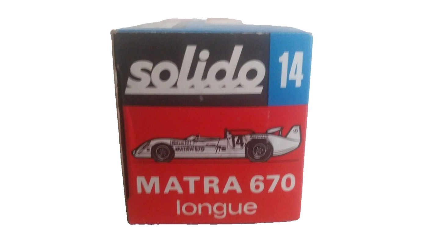 MATRA 670 LONGUE LE MANS 1972 SOLIDO SCALA 1/43