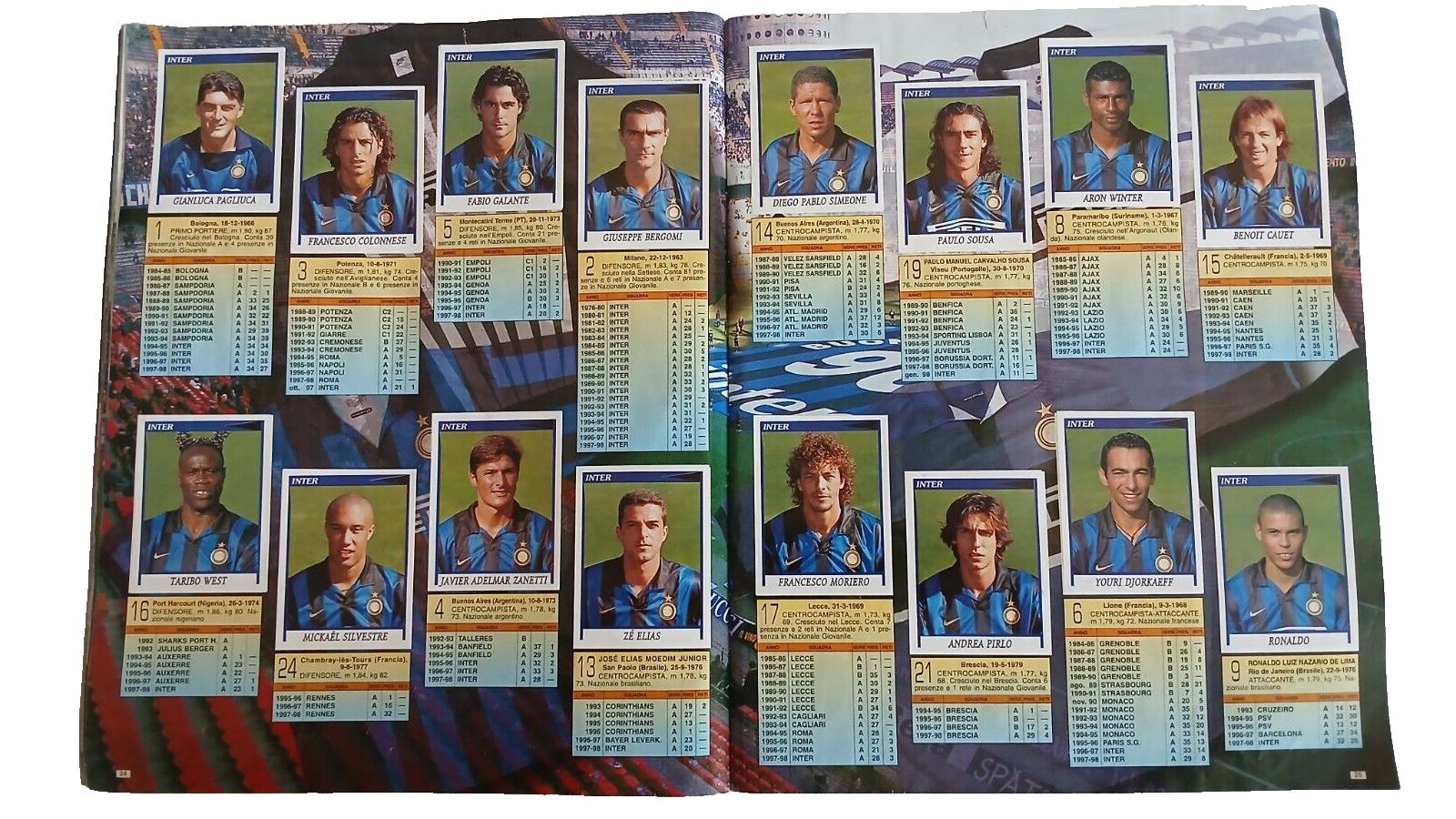 Ronaldo 1998-99 Calcio Panini Card #31 Inter Milan Serie A SGC 8.5 Rare Ronaldo 1998-99 Calcio Panini Card #31 Inter Milan Serie A SGC 8.5 Rare