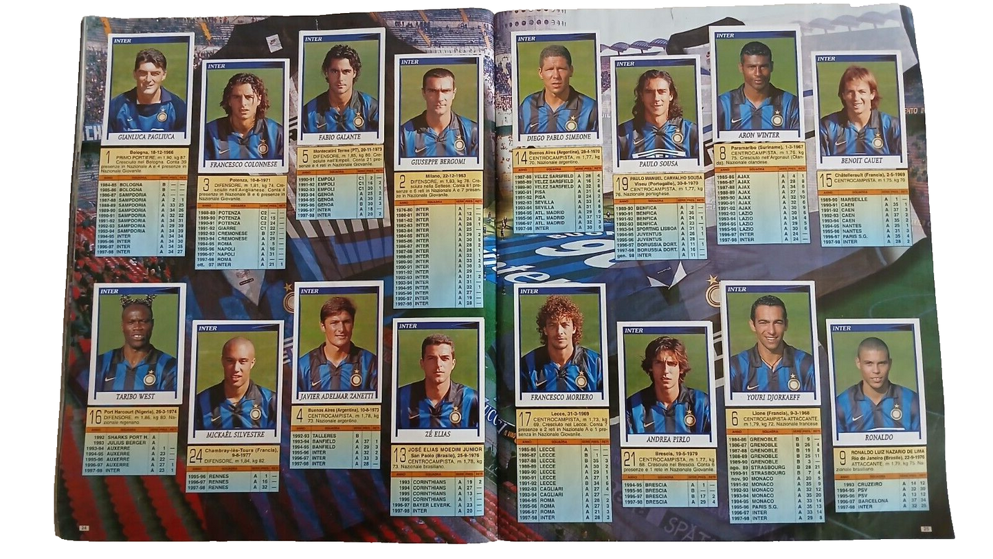 ALBUM CALCIATORI PANINI 1998-99