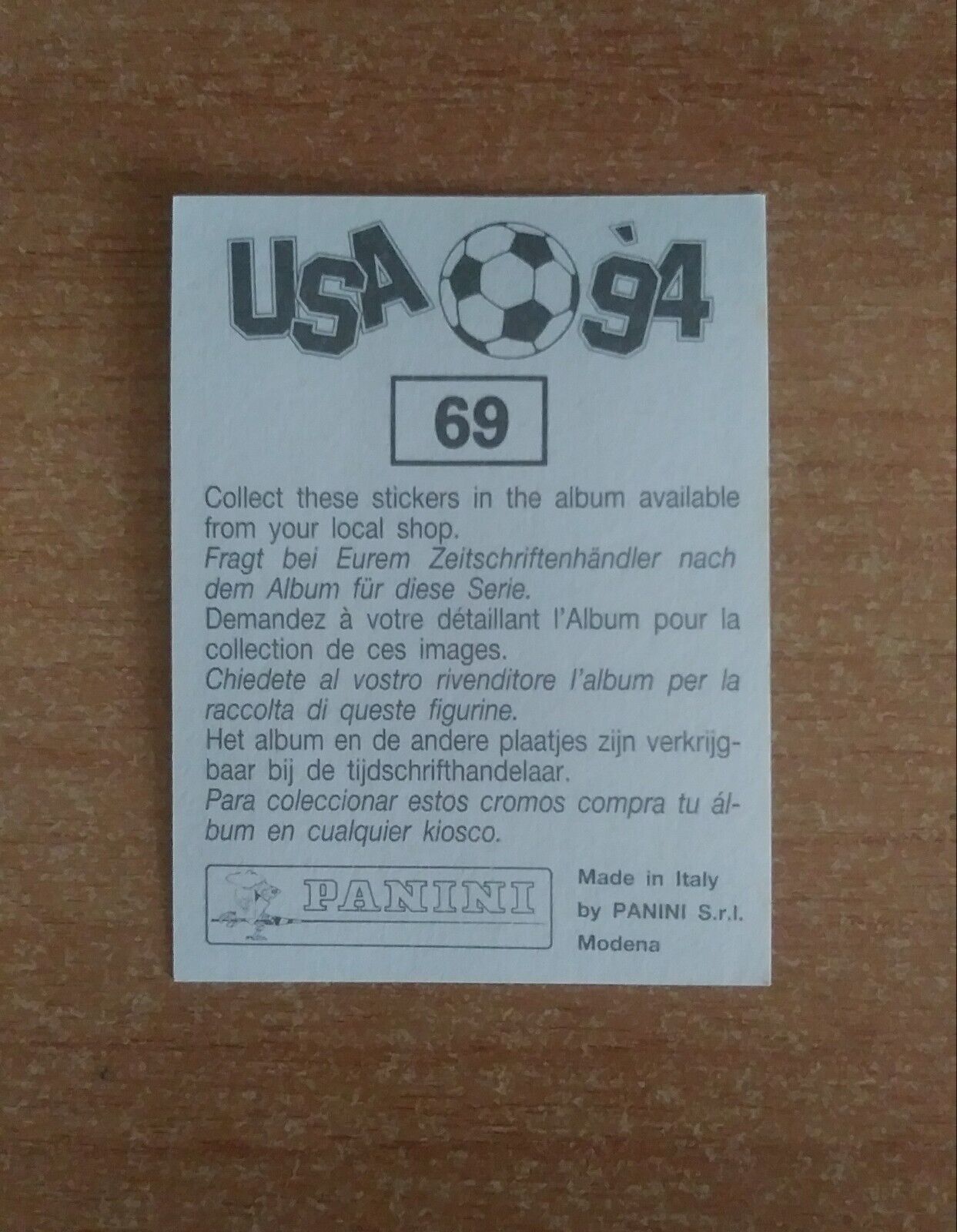 FIGURINE CALCIATORI PANINI USA 94 (N. 1-259) SCEGLI DAL MENU A TENDINA