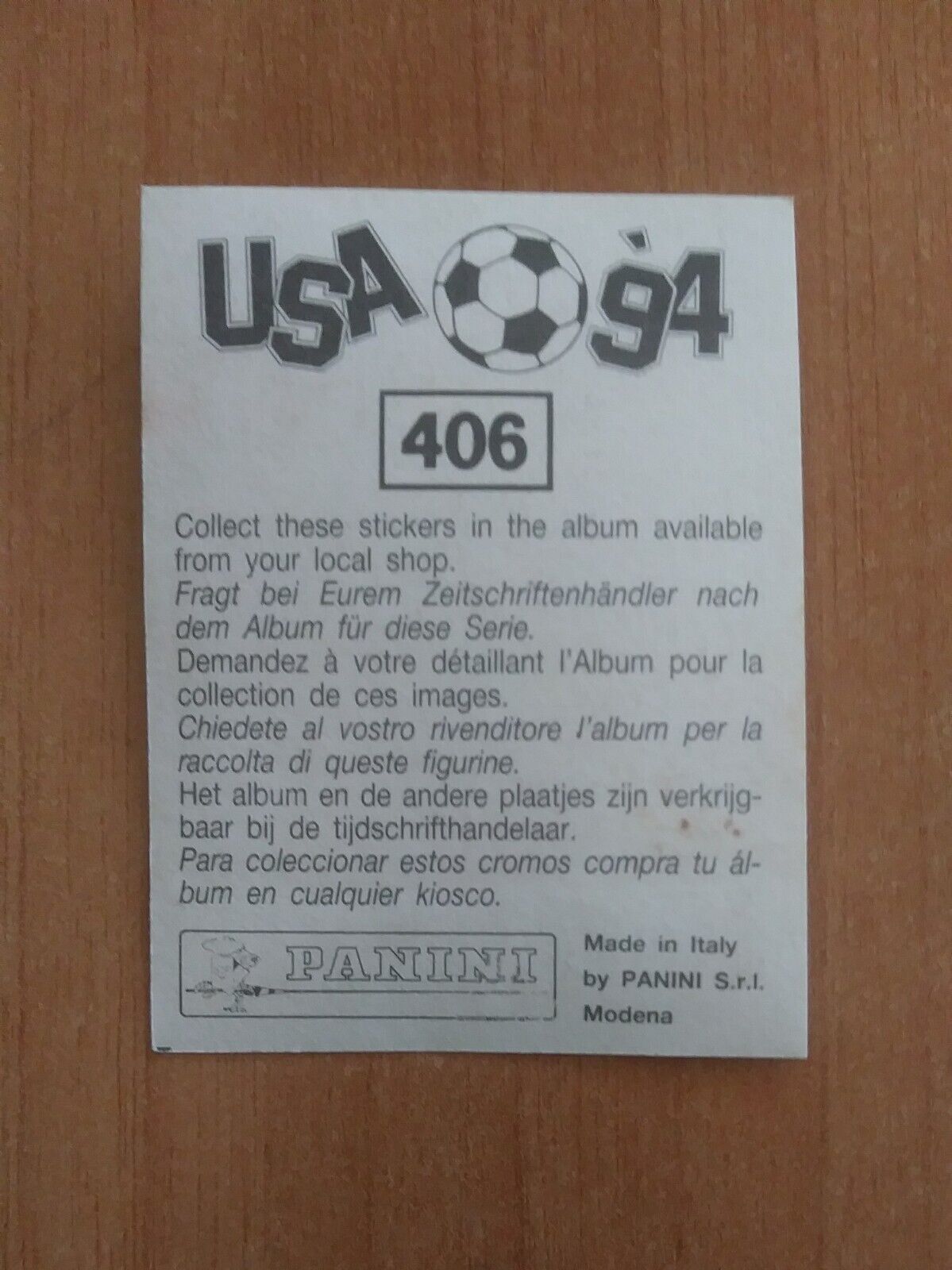 FIGURINE CALCIATORI PANINI USA 94 (N. 266-440) SCEGLI DAL MENU A TENDINA