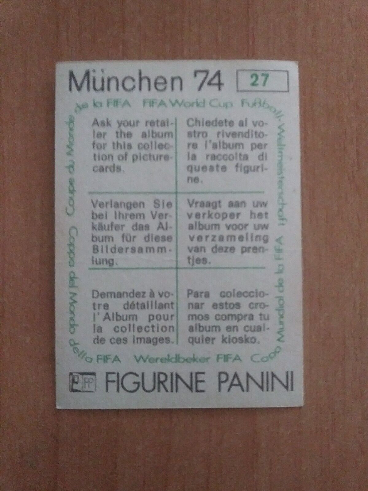 FIGURINE CALCIATORI PANINI MUNCHEN 74 (N. 1-269) SCEGLI DAL MENU A TENDINA