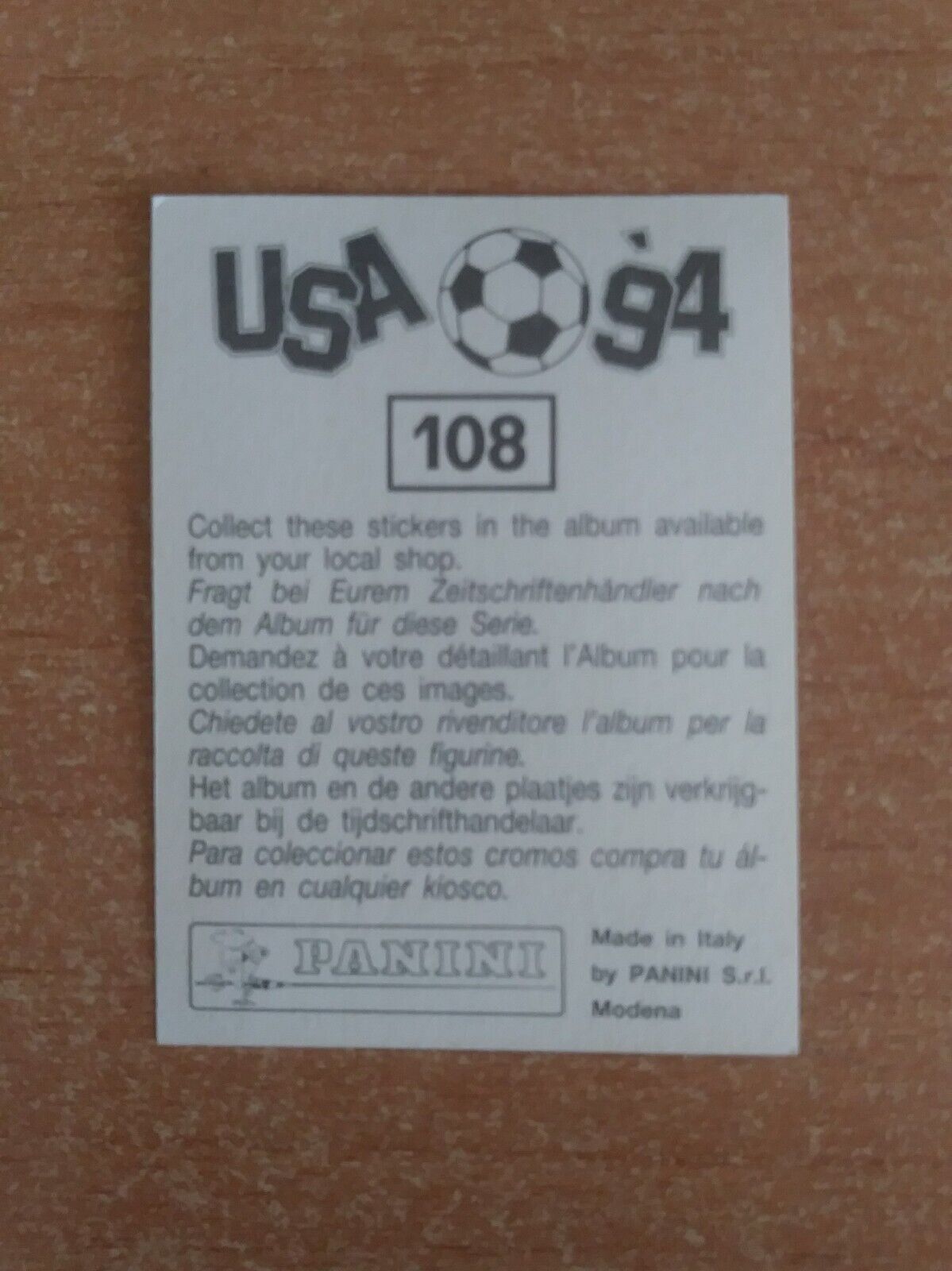 FIGURINE CALCIATORI PANINI USA 94 (N. 1-259) SCEGLI DAL MENU A TENDINA