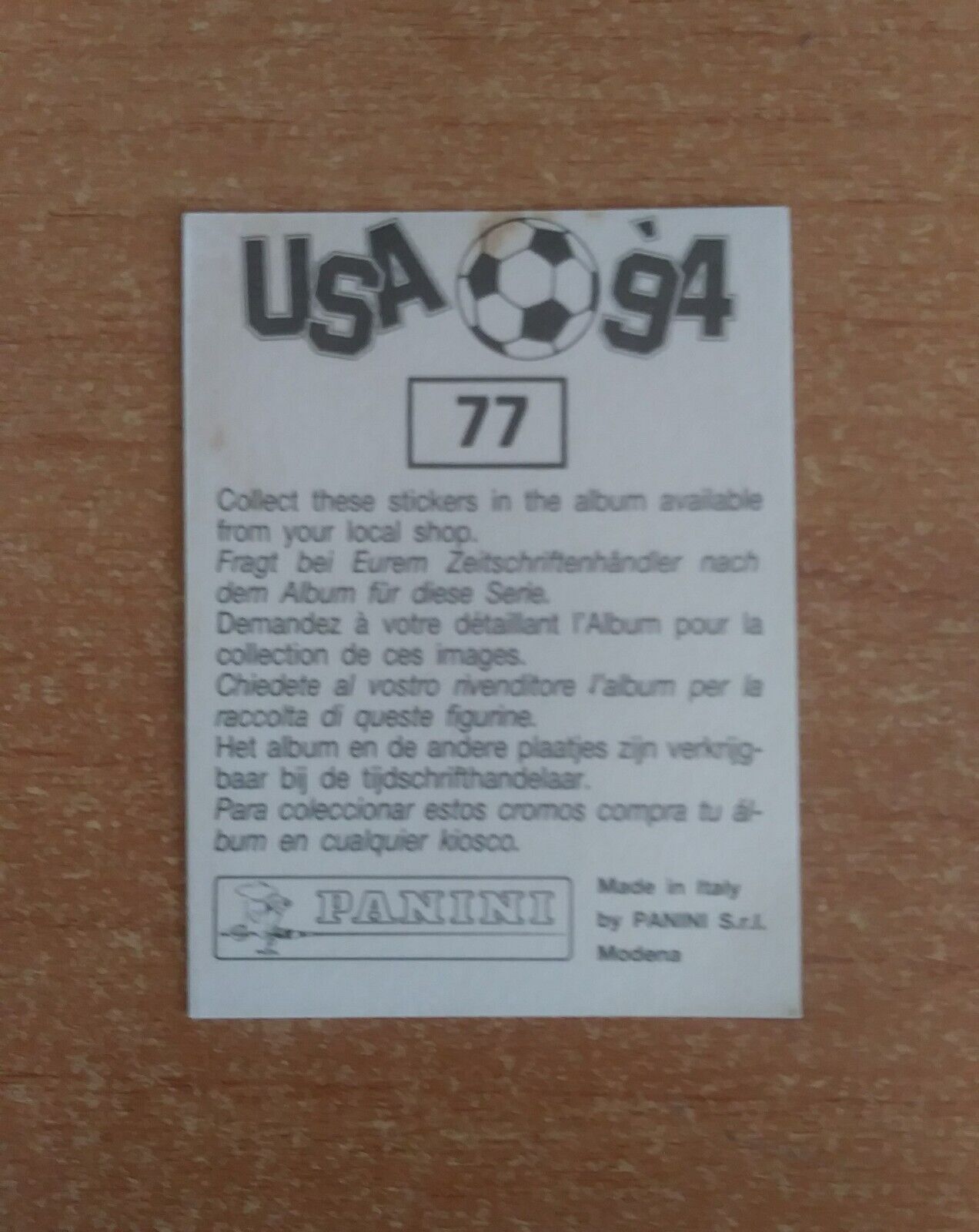 FIGURINE CALCIATORI PANINI USA 94 (N. 1-259) SCEGLI DAL MENU A TENDINA