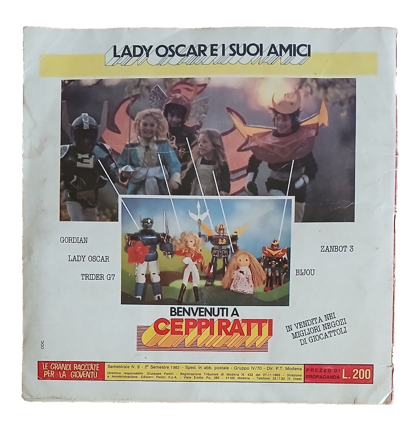 ALBUM PANINI LADY OSCAR 1982