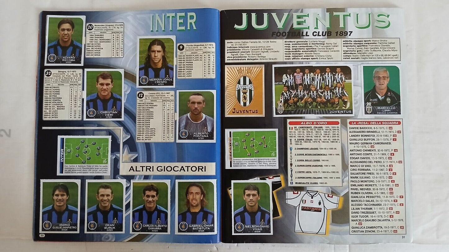 ALBUM CALCIATORI PANINI 2002-03