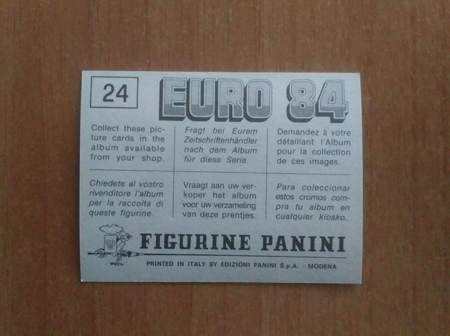 FIGURINE CALCIATORI PANINI EURO 84 (N. 1-127) SCEGLI DAL MENU A TENDINA